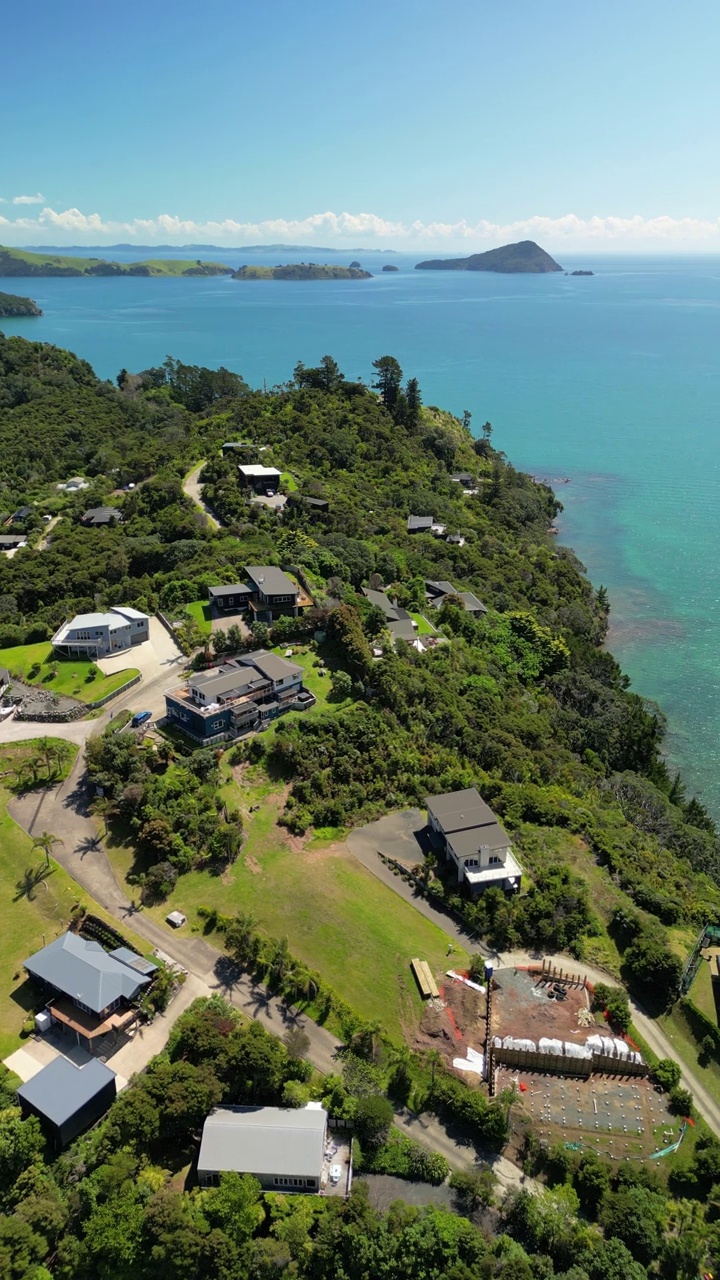 新西兰科罗曼德尔半岛鸟瞰图视频下载