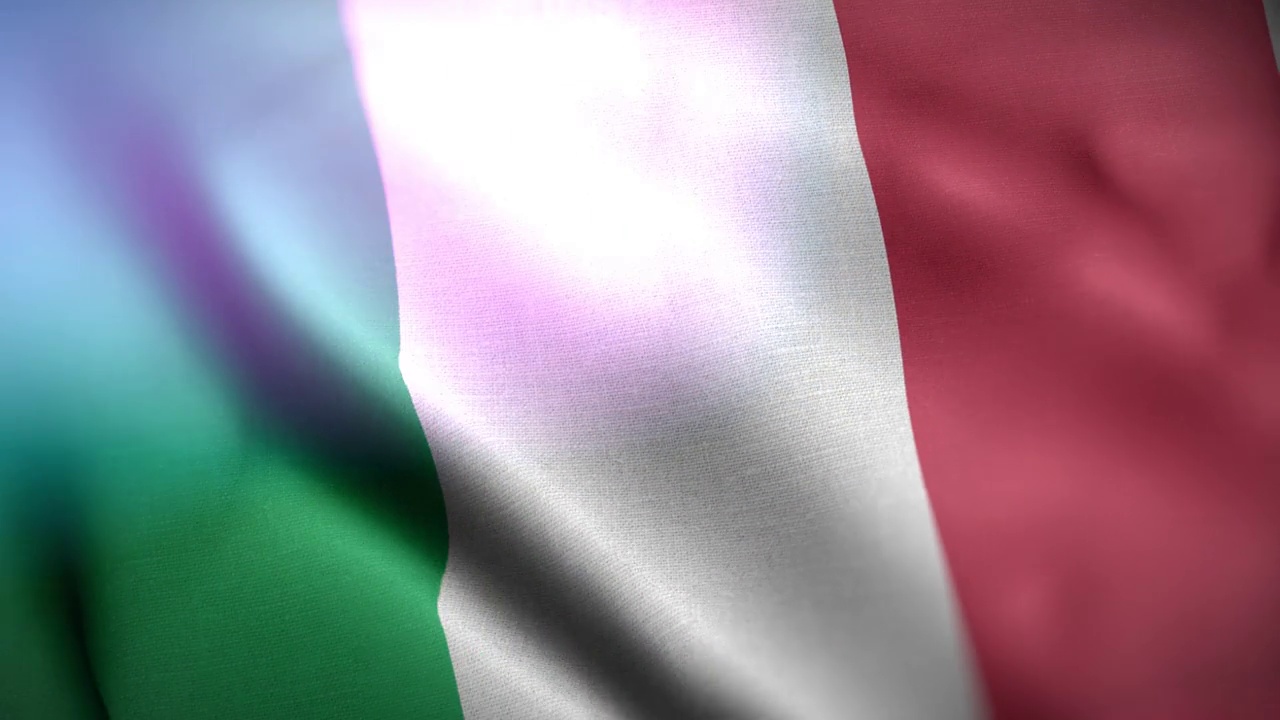 在风中飘扬的意大利国旗视频下载