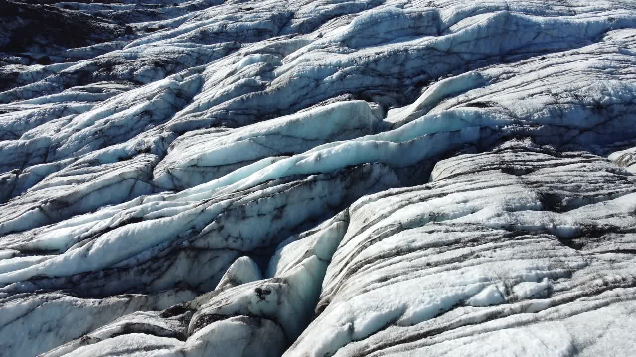冰川在北极自然景观冰岛，航拍视频视频素材
