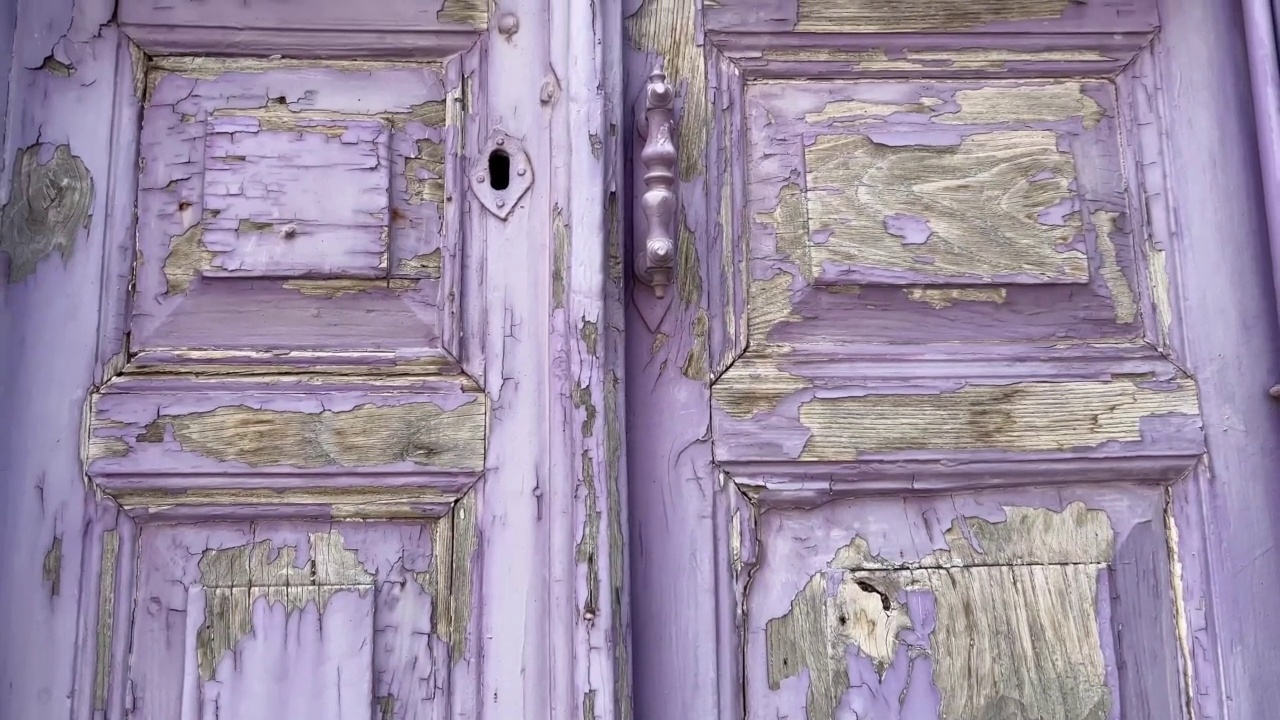 古老的木门背景视频素材