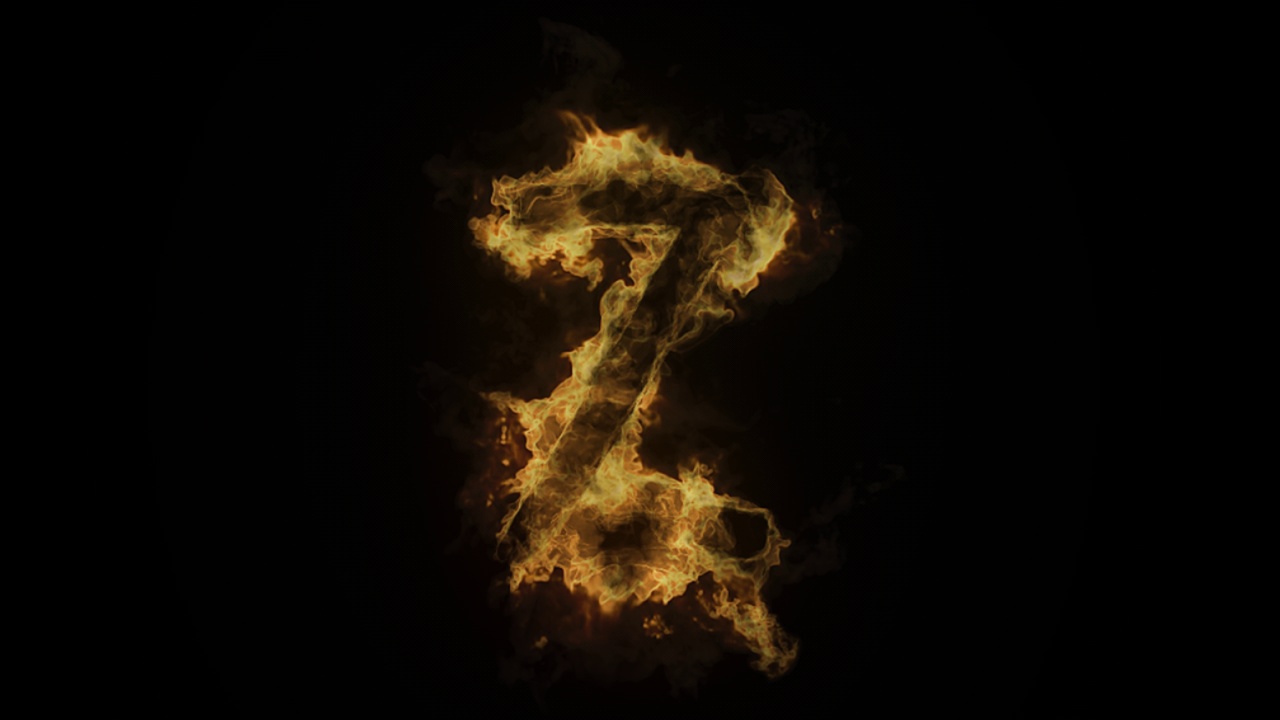 字母Z着火了，字母着火了，字母表，阿尔法频道视频下载