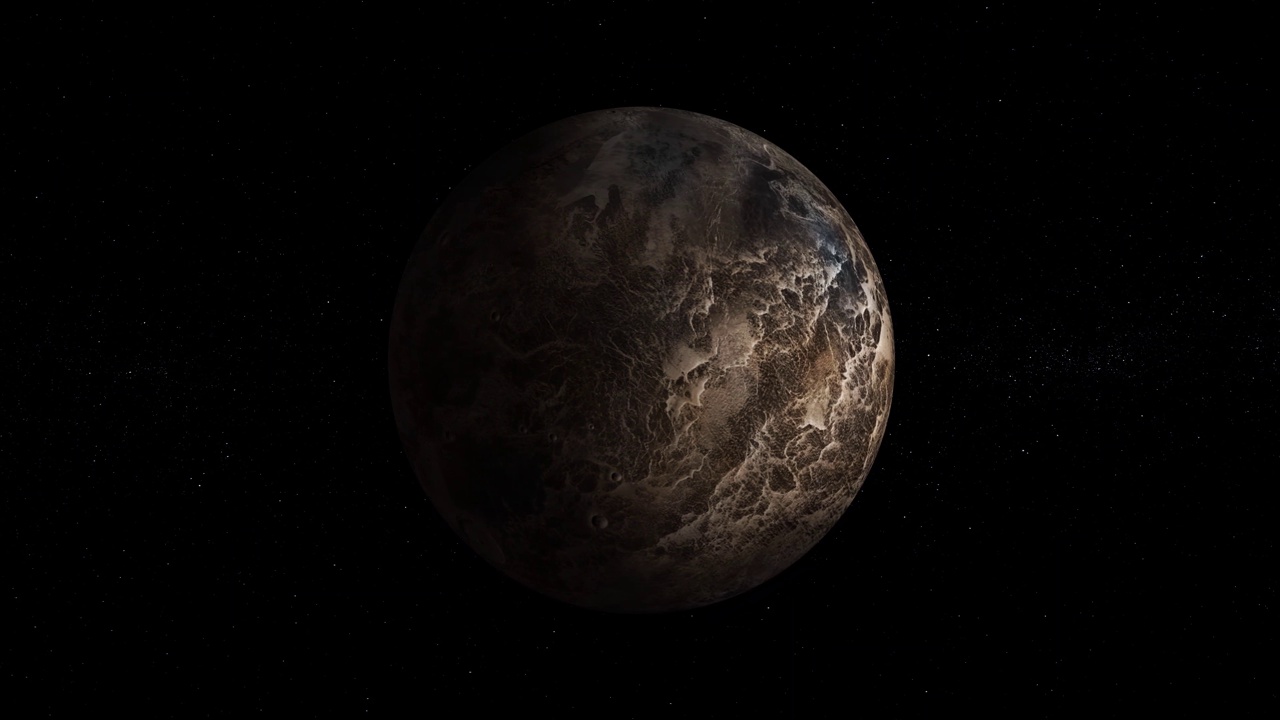 虚构的谷神星三维现实旋转行星半天夜视频下载