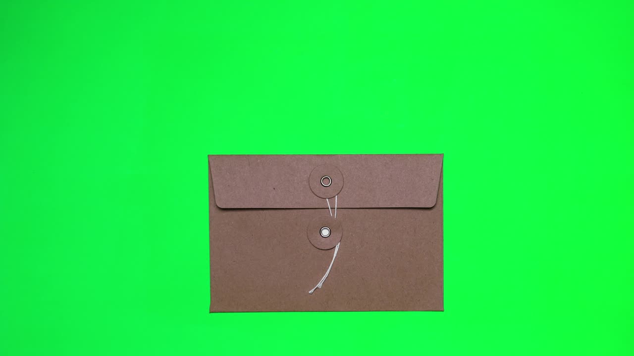 打开绿色背景的信封视频下载