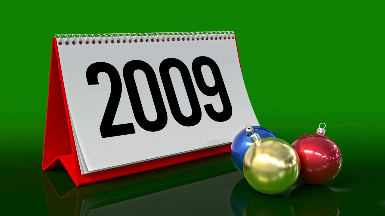 从2000年到2023年，数字在日历上计算新年。3D渲染视频下载