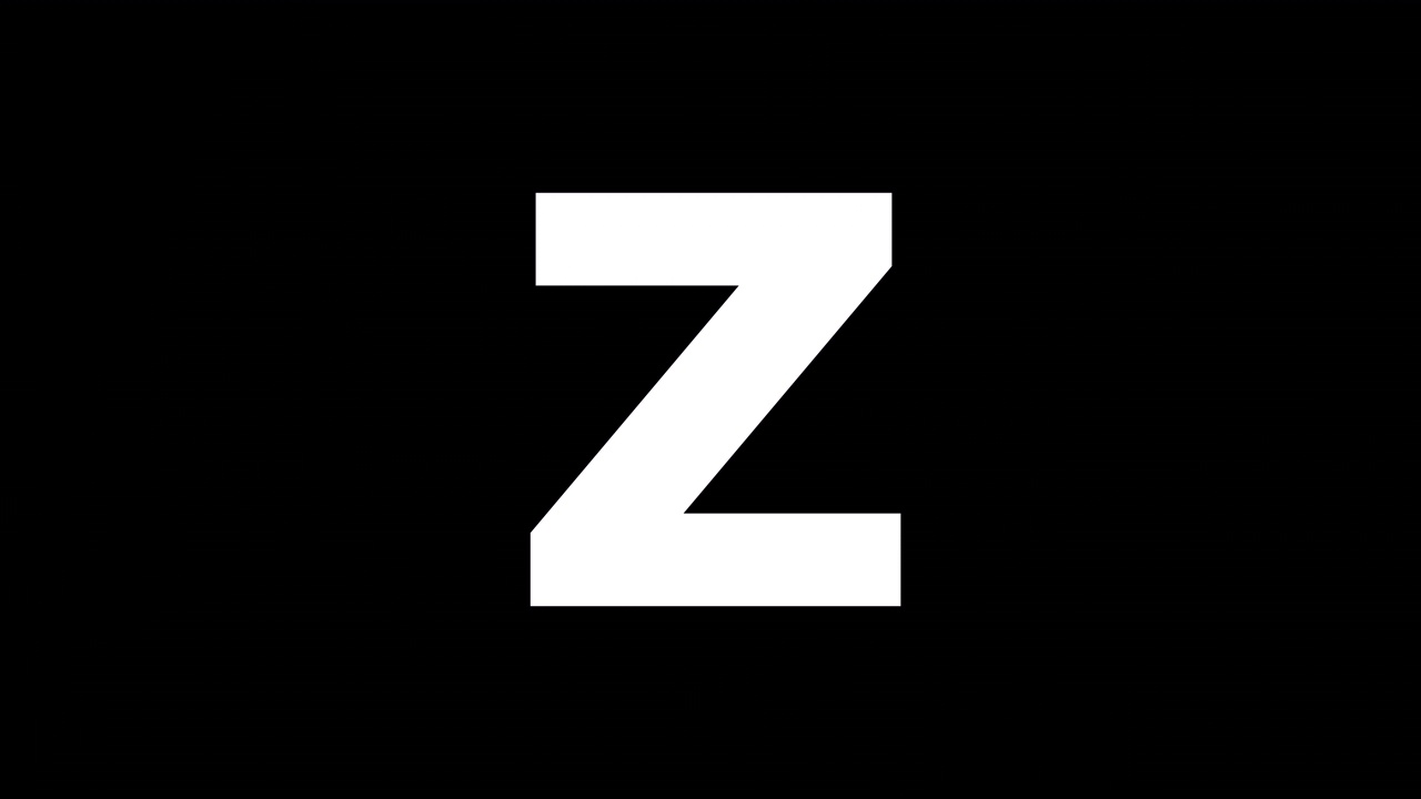 Z的信。旧干扰屏幕上的故障文本动画效果。4K视频视频下载