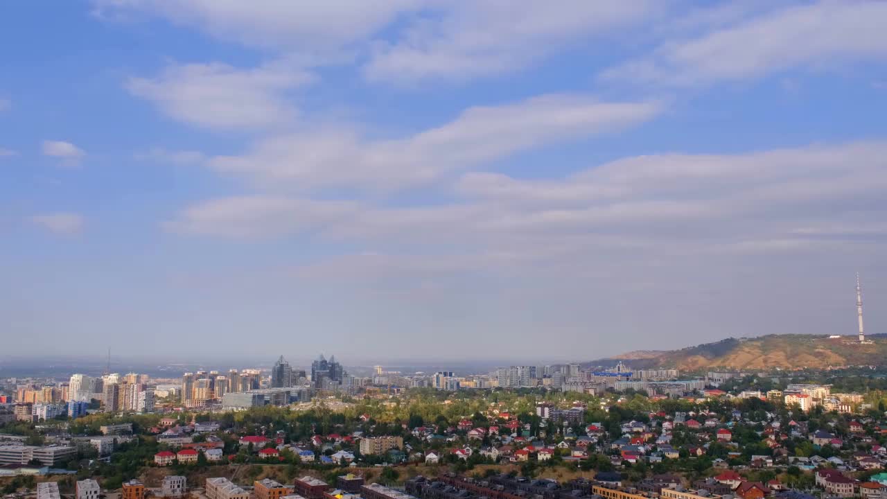 哈萨克斯坦阿拉木图全景视频素材