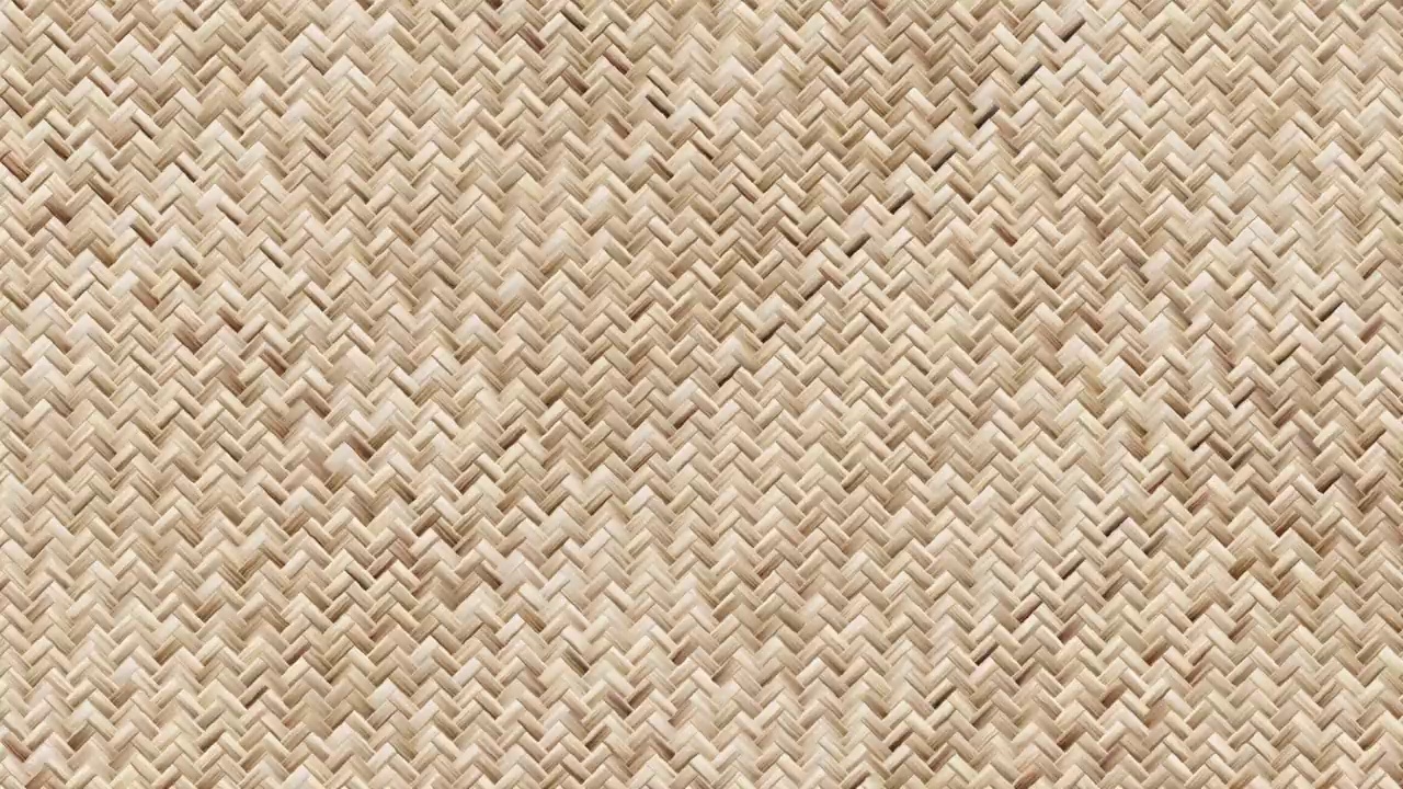 无缝篮子编织背景。编织柳条稻草纹理。视频下载