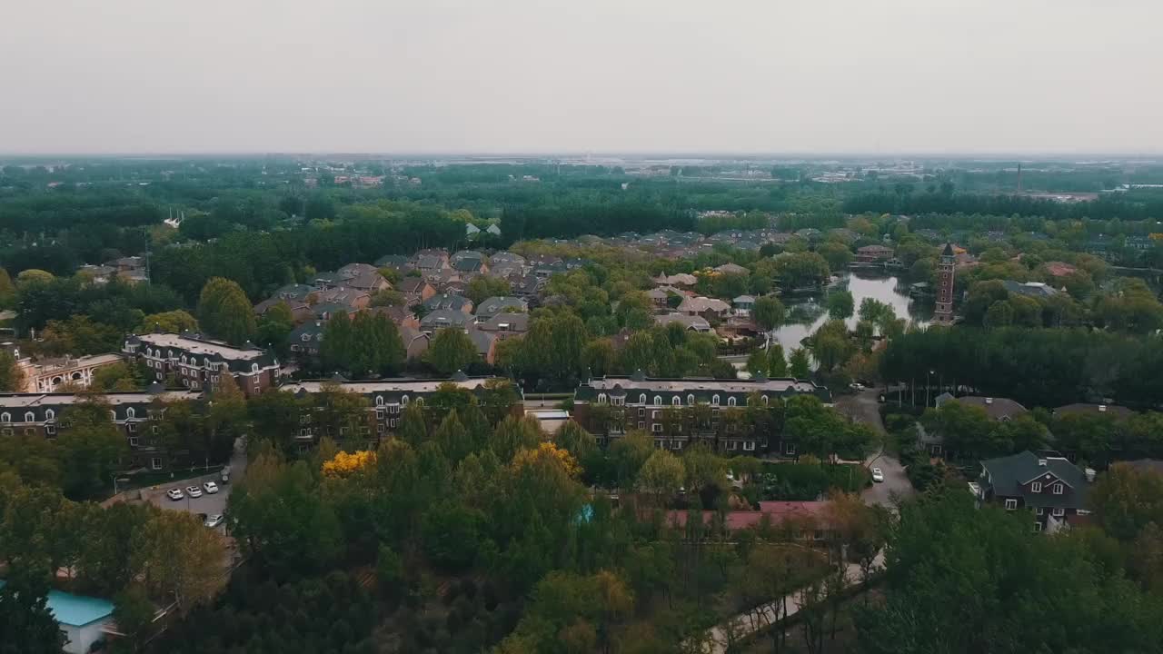 中国北京的公共住宅大院视频素材