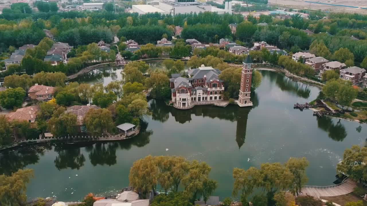 中国北京的公共住宅大院视频素材