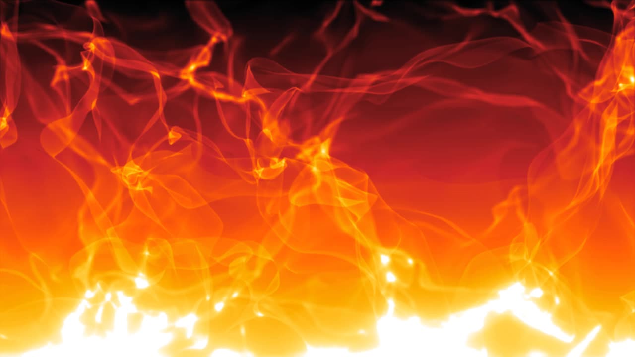 抽象的背景橙色烟雾和火焰在太阳的光线，美丽的发光波从空气中的能量和魔法粒子。屏幕保护程序，4k视频，动态图形设计视频下载