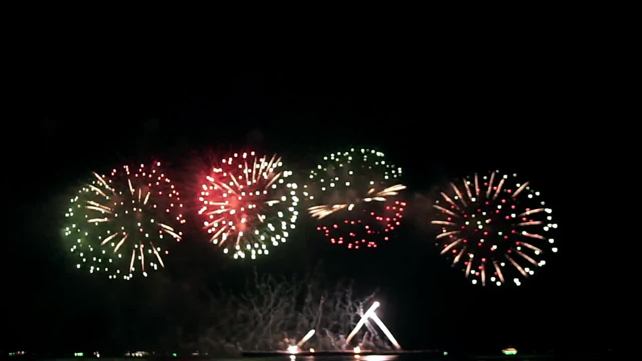 夜空中的烟火庆典，视频下载