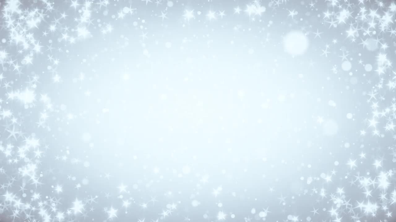 圣诞白色雪花框视频下载