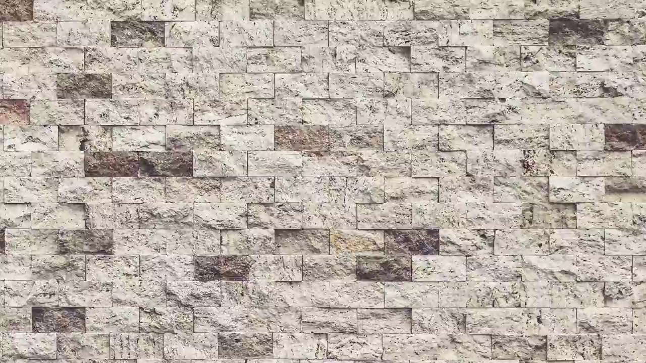 不同的石头瓷砖背景循环。岩壁砖瓦纹理。视频下载