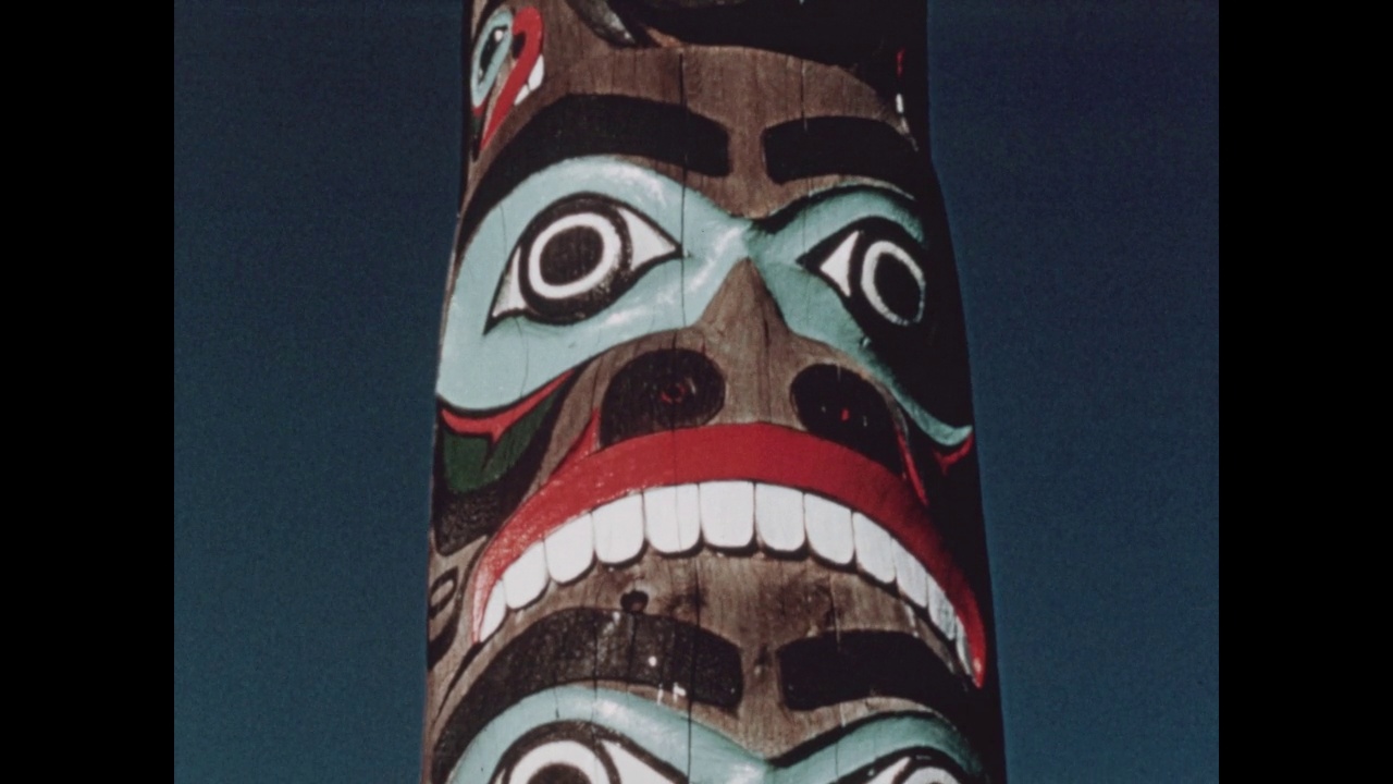 图腾柱，阿拉斯加，美国，1958年视频下载