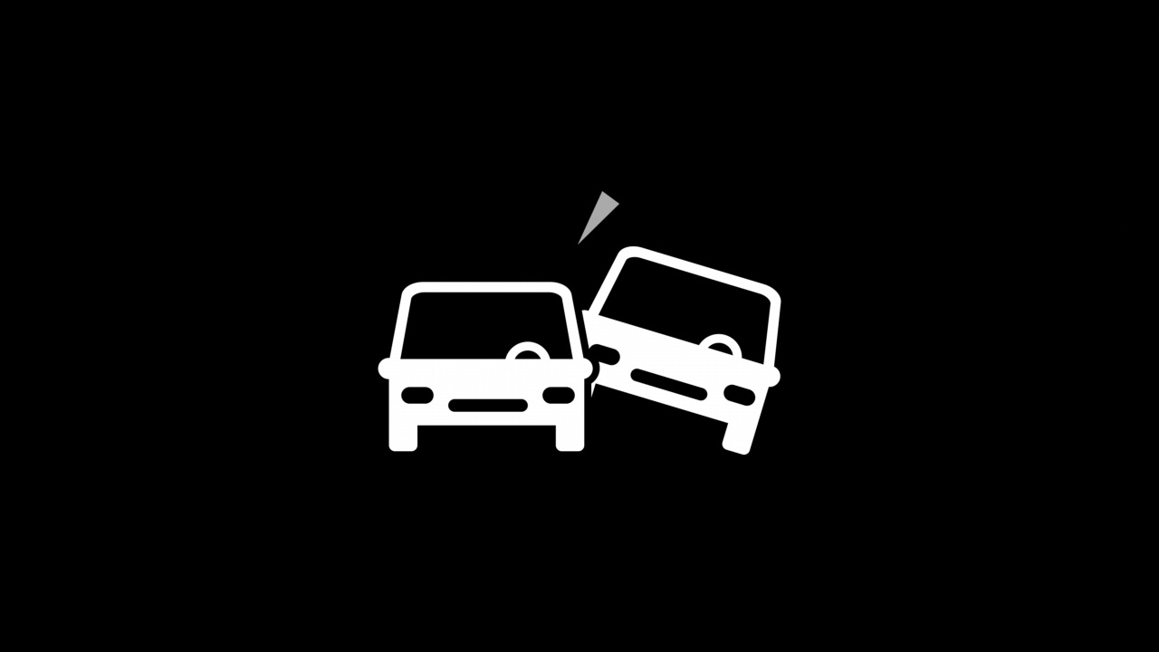 碰撞汽车图标动画。视频下载