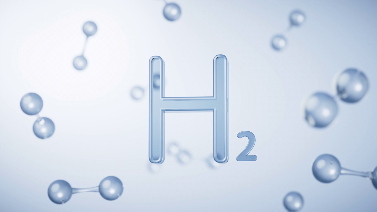 氢和分子，三维渲染。视频下载