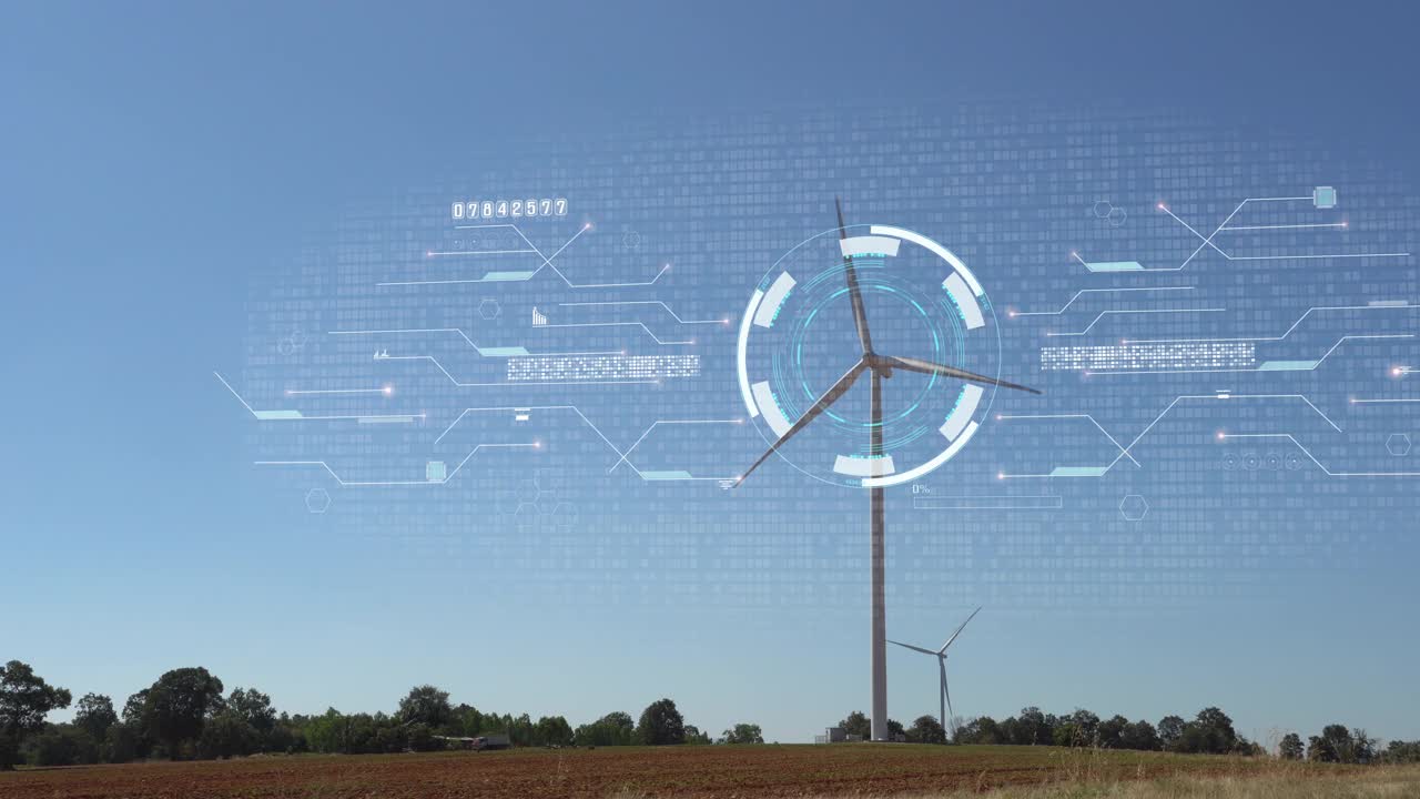 一种具有环境生态标志的全息风轮机可持续清洁能源。视频下载