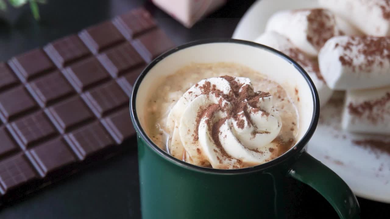 甜咖啡摩卡和巧克力视频下载