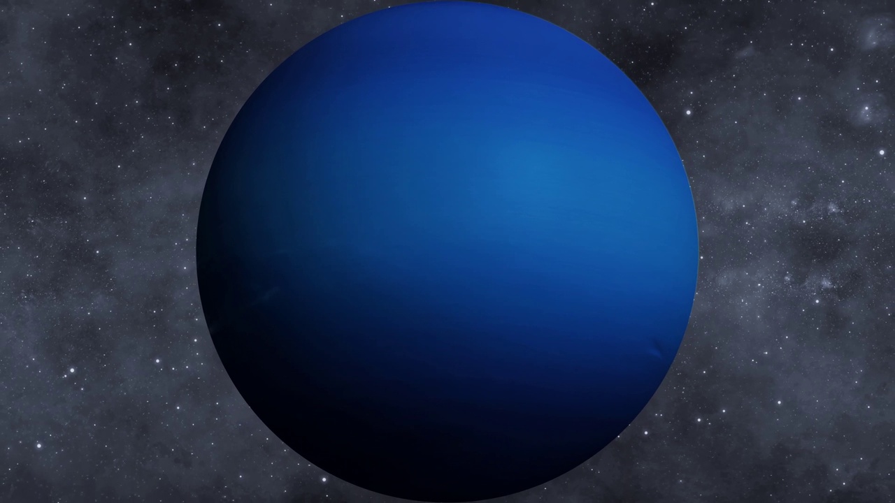 三维海王星行星缩小视图星系视频下载