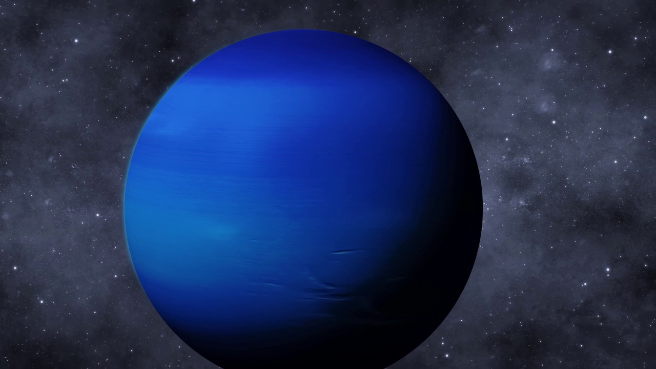 星系旋转三维海王星行星视图视频下载