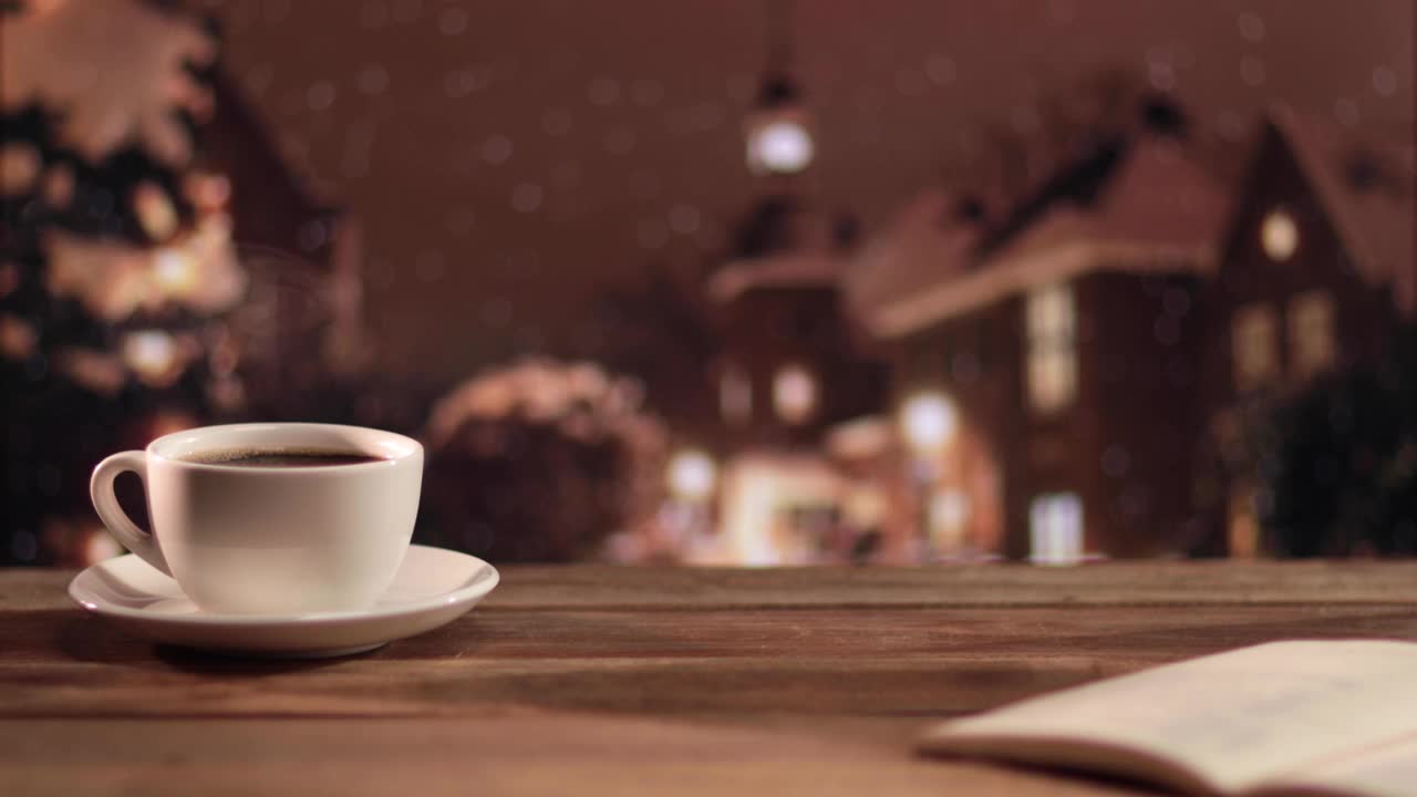 在香浓的咖啡中享受舒适的休息视频下载