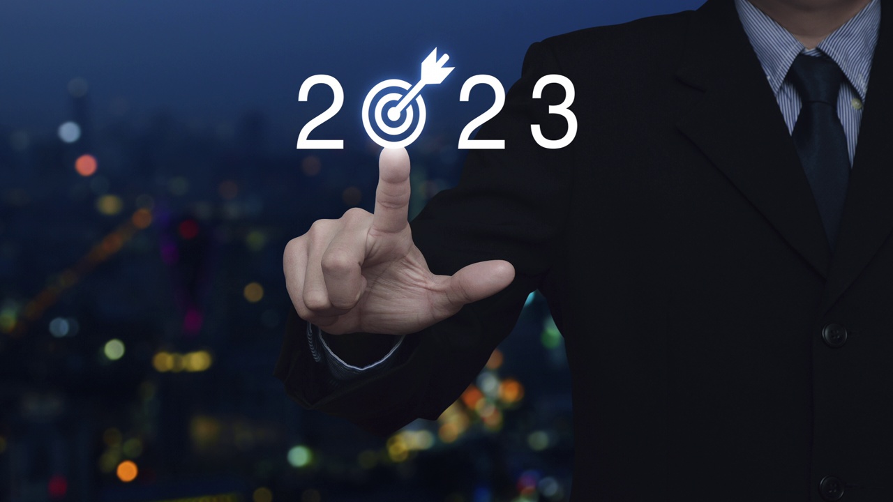 企业2023年新年快乐成功概念视频素材