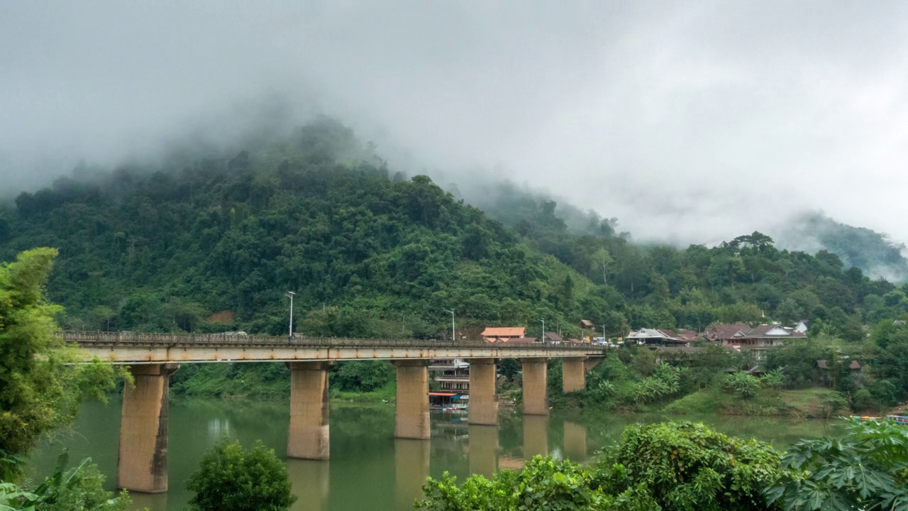 老挝琅勃拉邦Nong Khiaw村视频下载