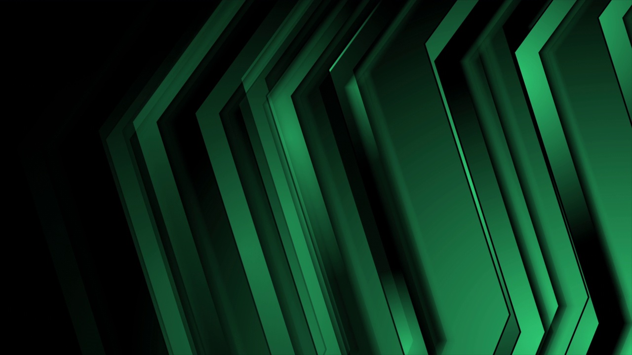 深绿色光滑条纹抽象几何公司运动背景视频素材