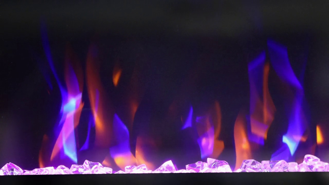 冷蓝色火焰效果视频素材