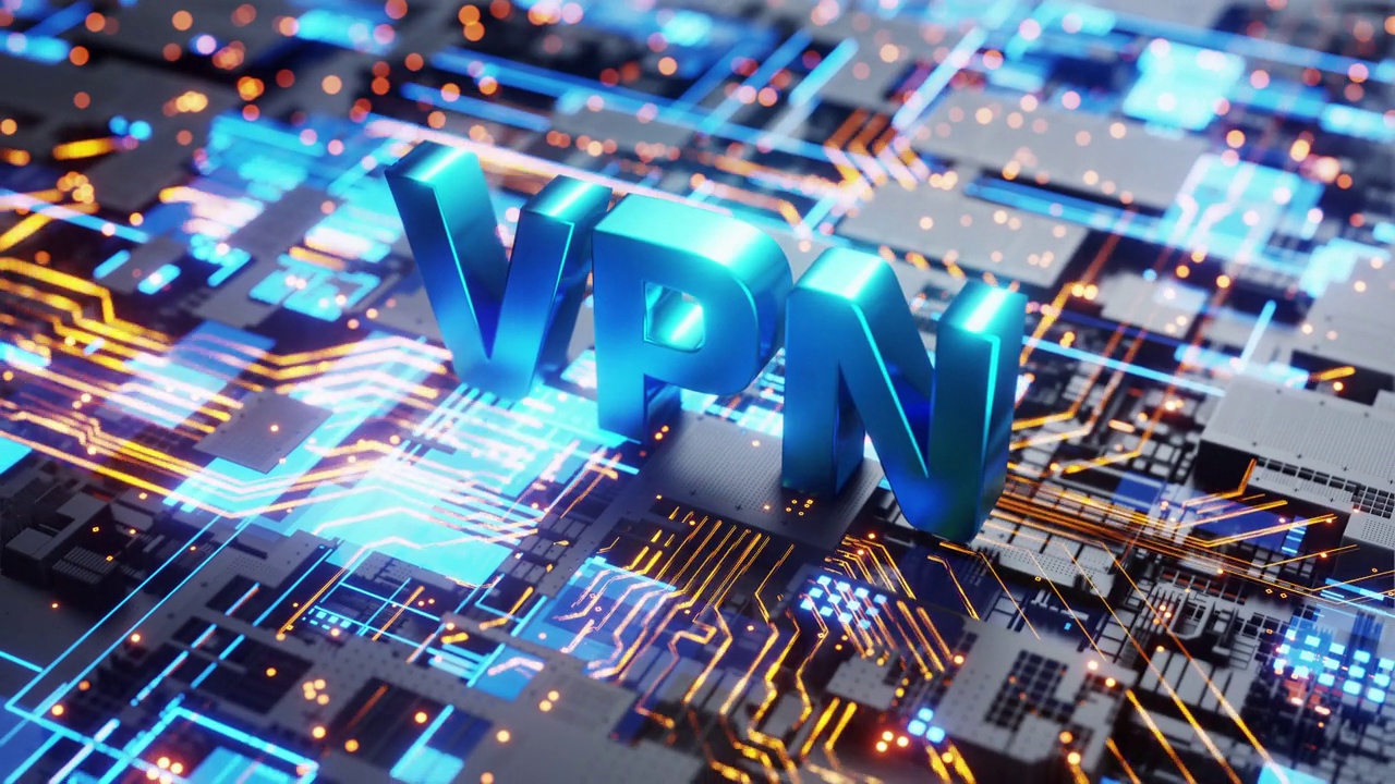 商业，技术，互联网和网络概念。VPN网络安全互联网隐私加密的概念。视频下载