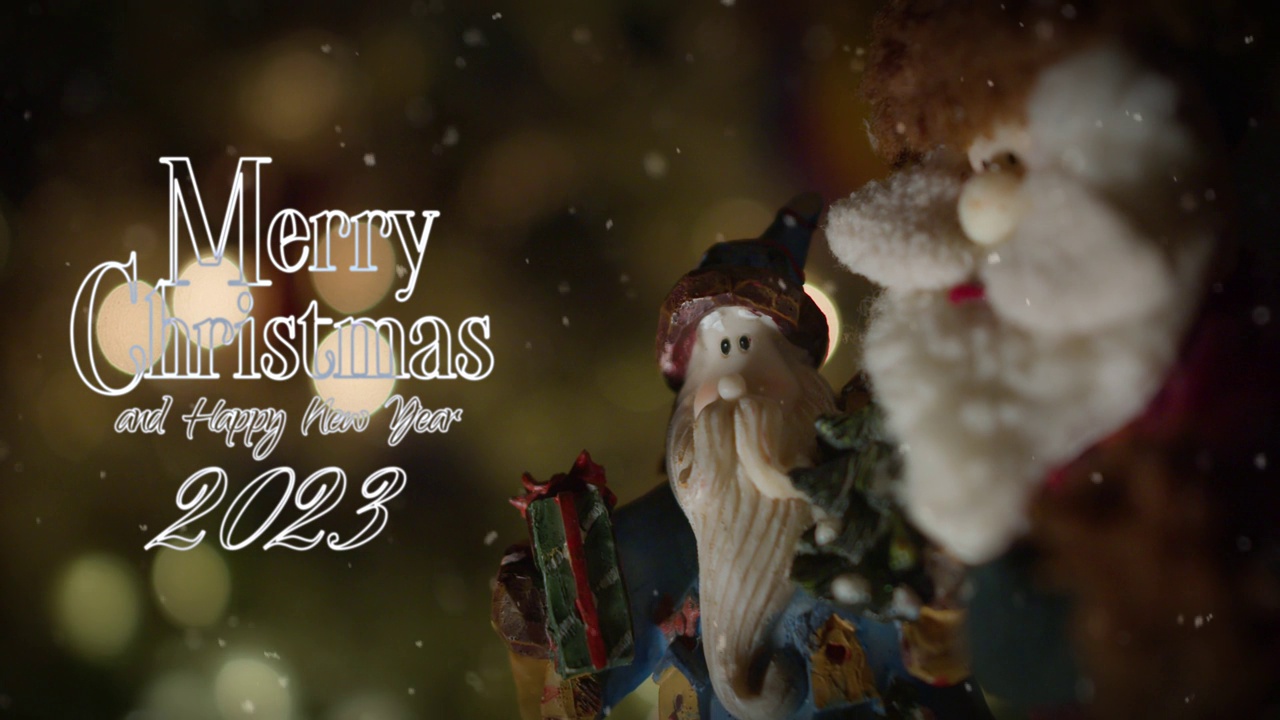 圣诞快乐和2023年新年快乐的短信和视频祝福视频下载