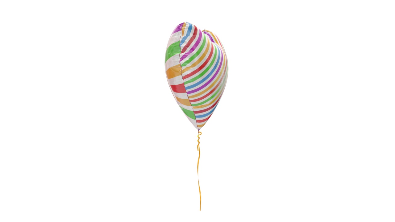 生日庆祝，6岁。氦气球。循环动画与阿尔法哑光通道。视频下载