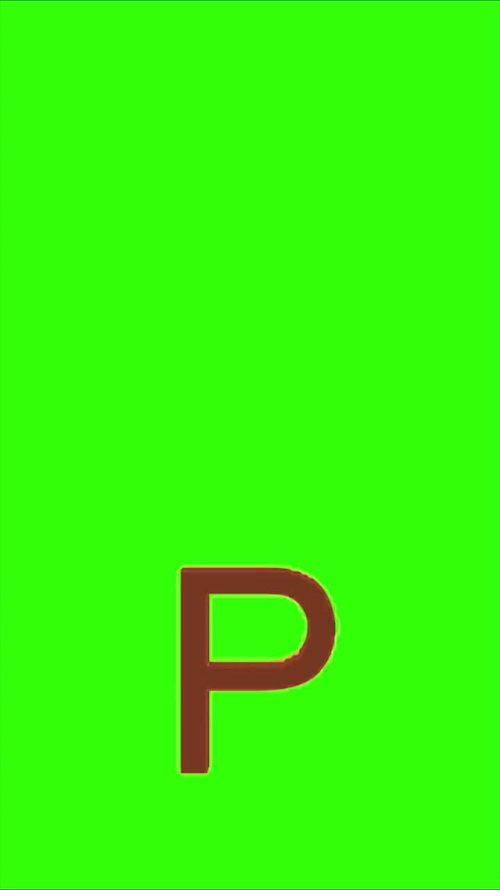 消防字母- P(绿屏)视频素材
