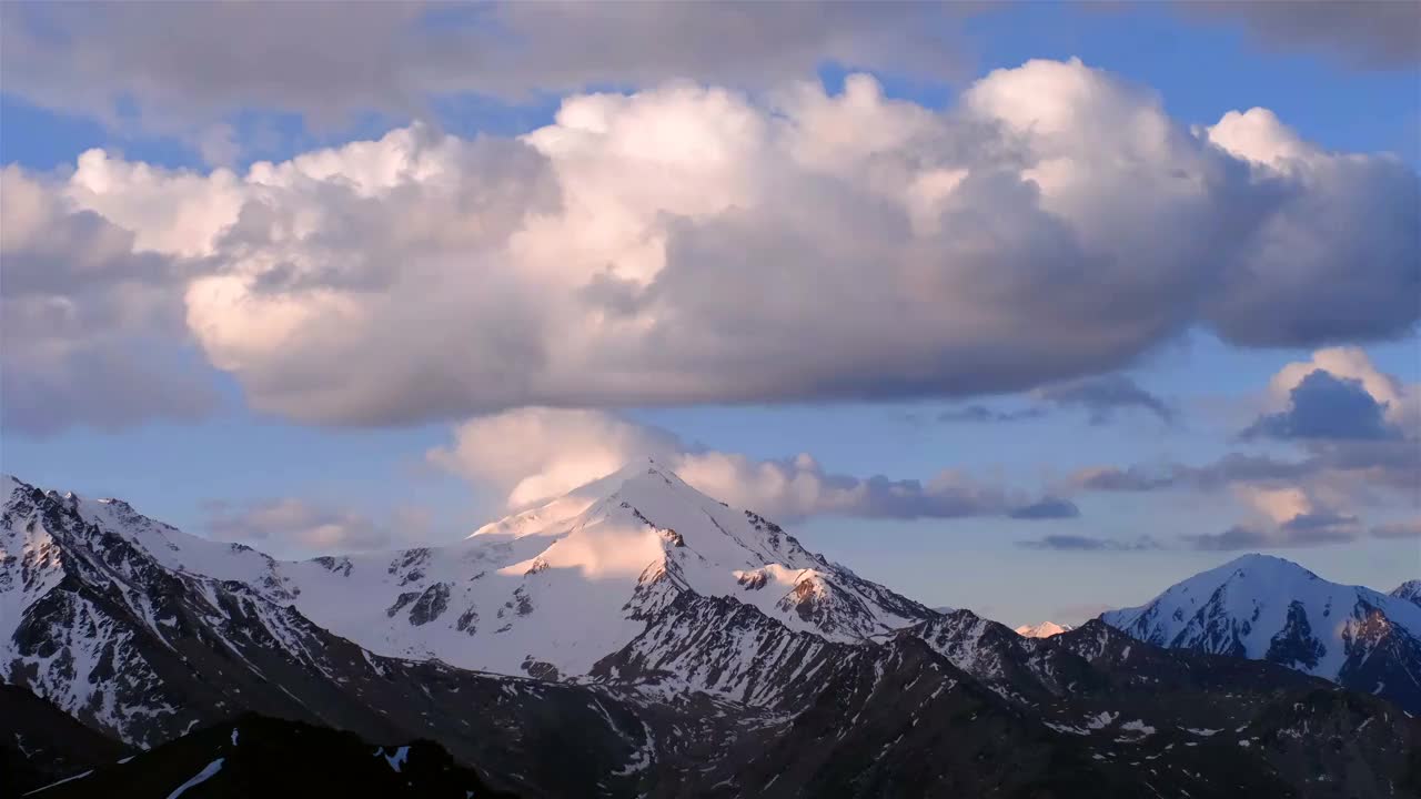 雪峰山蓝天云视频素材