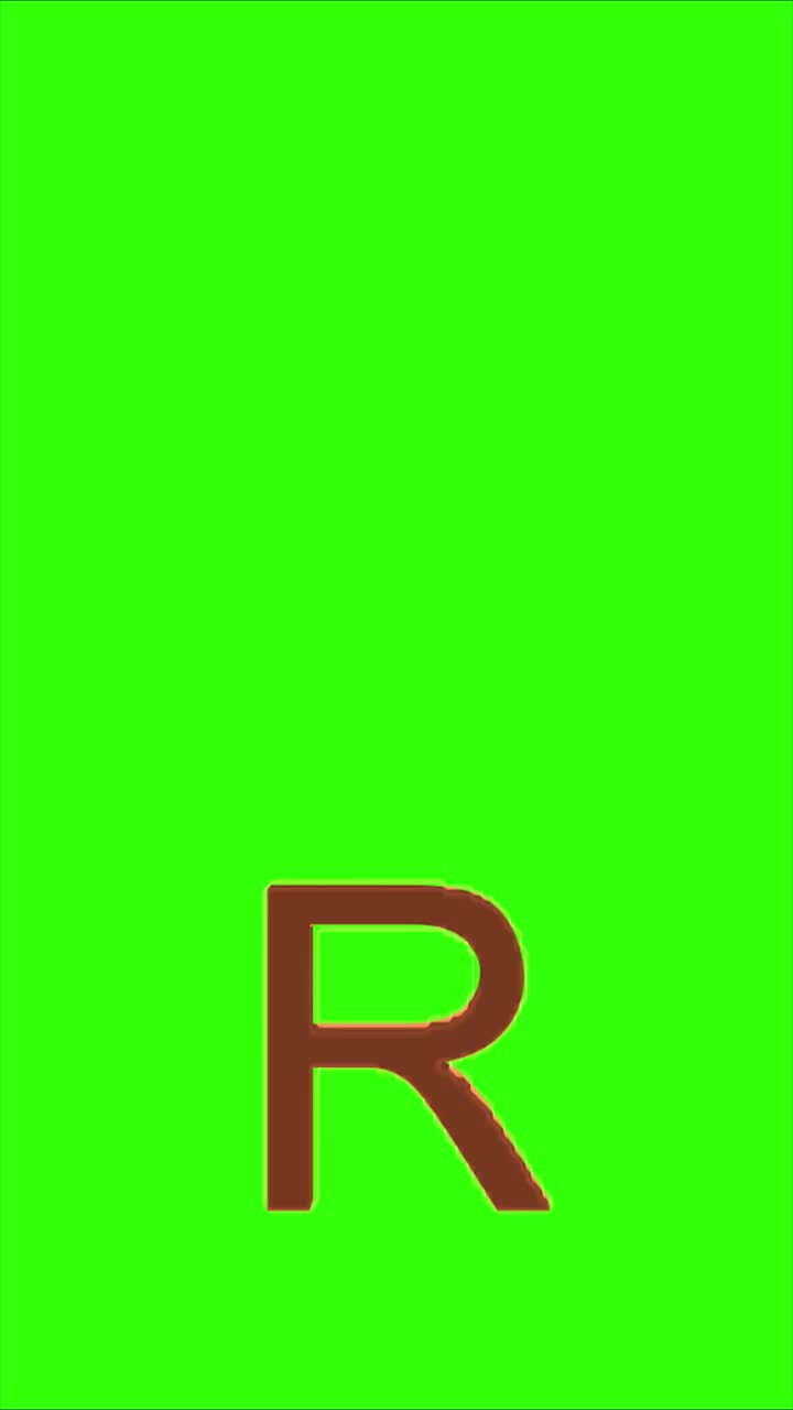 消防字母- R(绿屏)视频素材