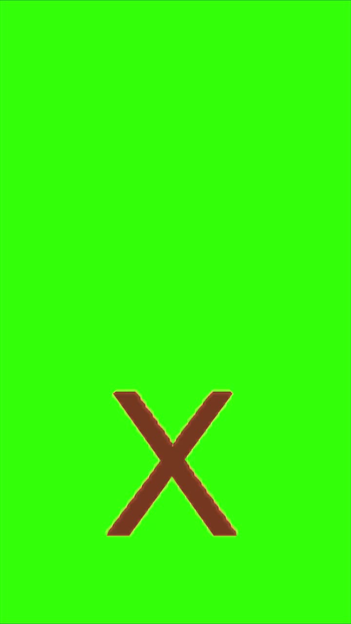 Fire Letter - X(绿屏)视频素材