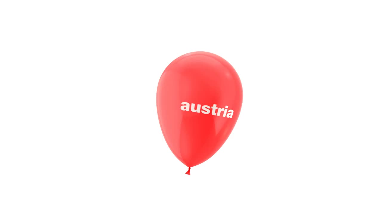 奥地利国庆日。循环动画。与阿尔法哑光通道和绿色背景。视频下载