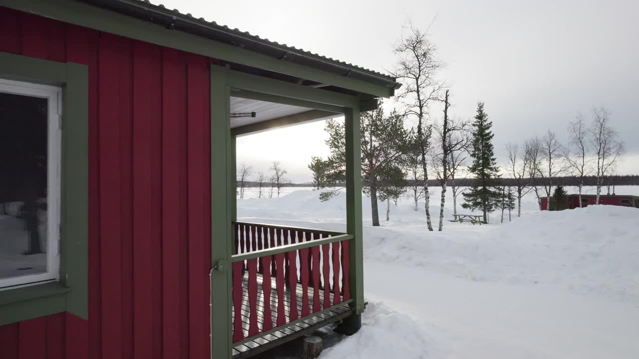 冬天在瑞典基律纳露营视频下载