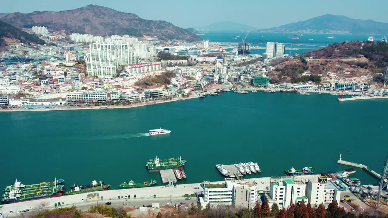 韩国全罗南道丽水市临海市区视频下载