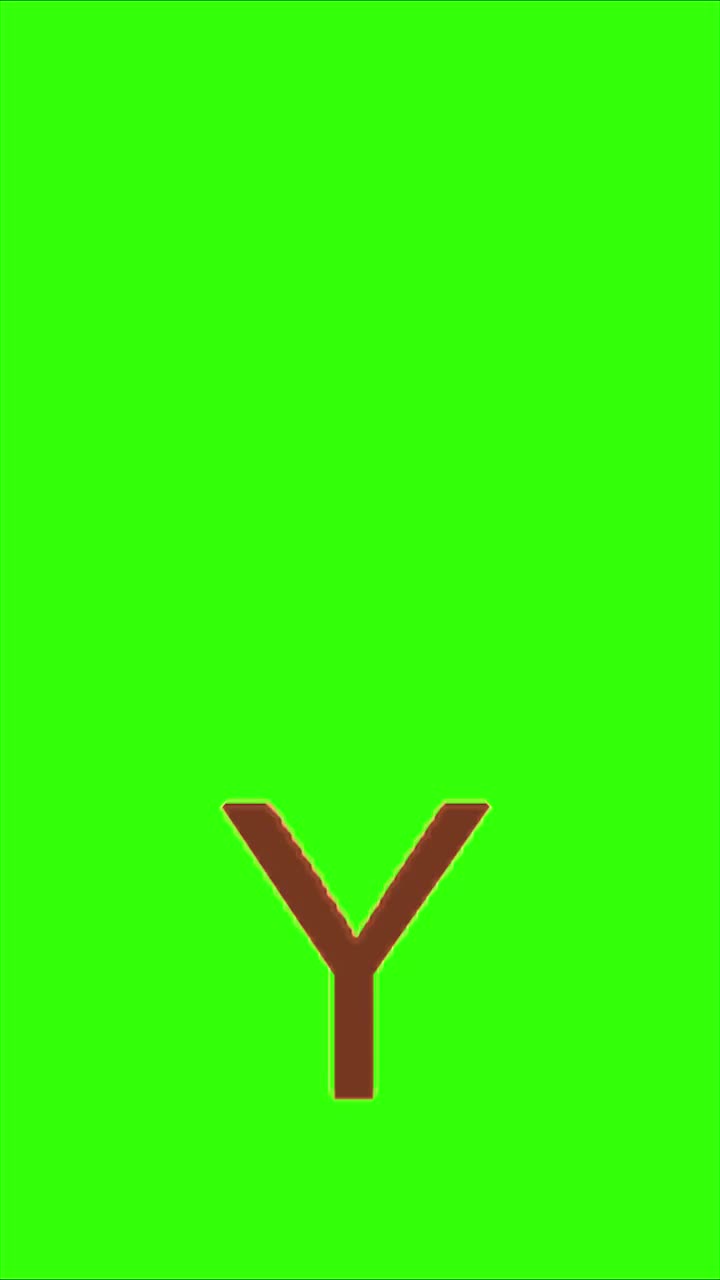 消防字母- Y(绿屏)视频素材