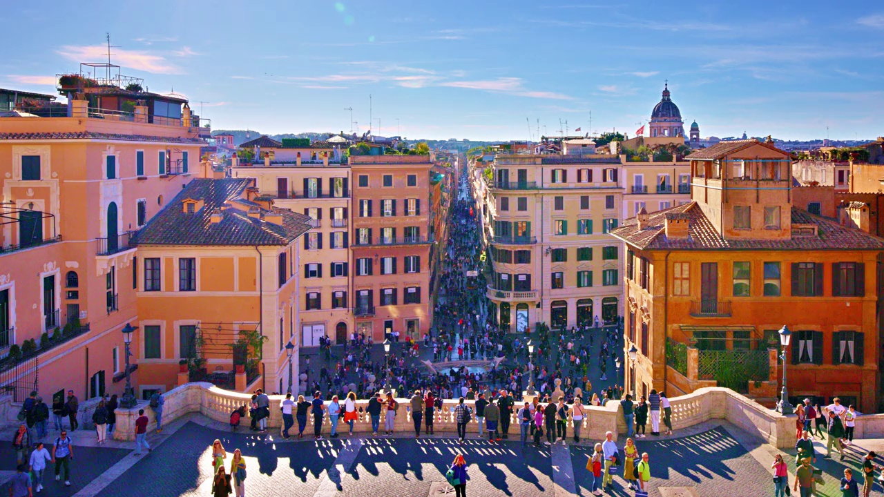 罗马。旅游景点。城市的观点。视频下载
