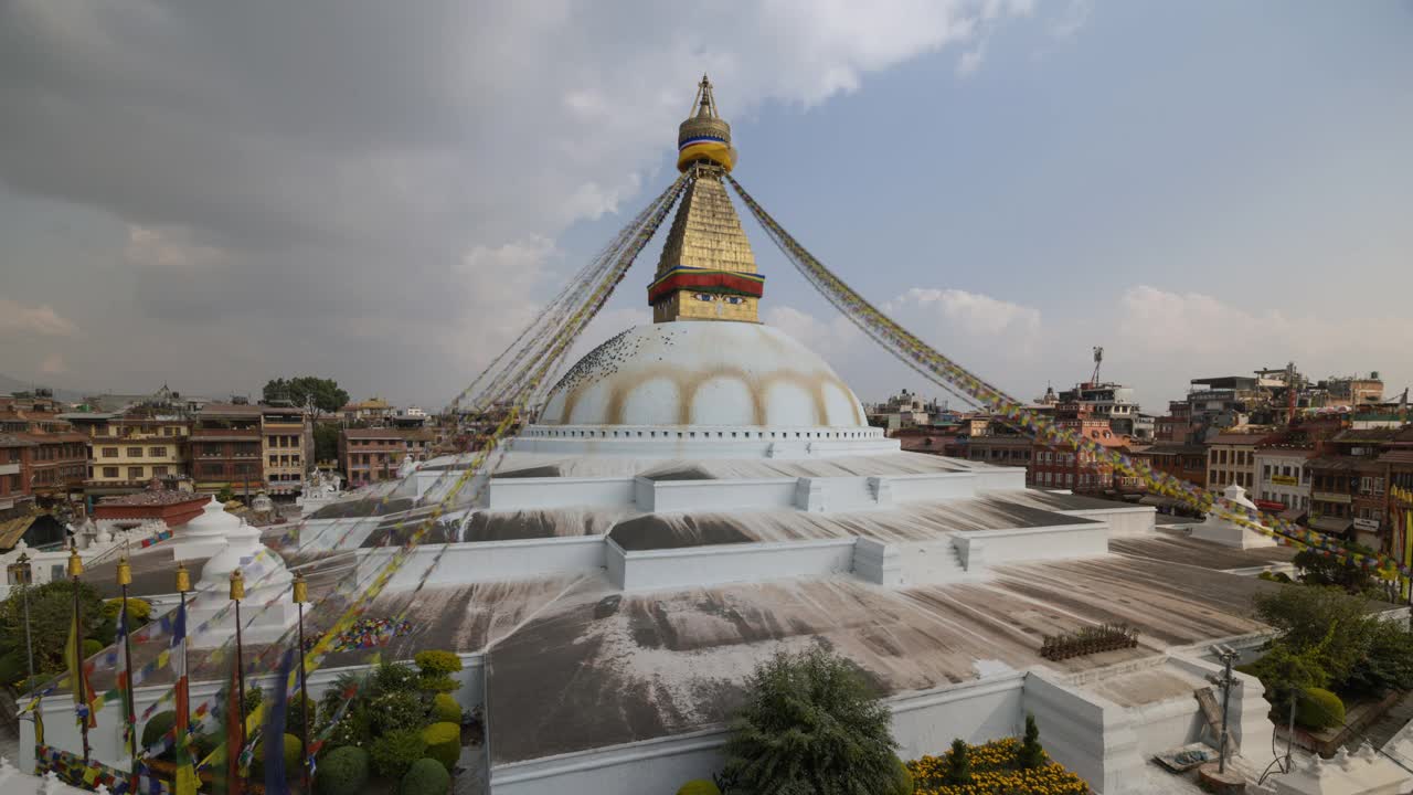 Boudhanath -世界上最大的佛塔，尼泊尔加德满都视频下载