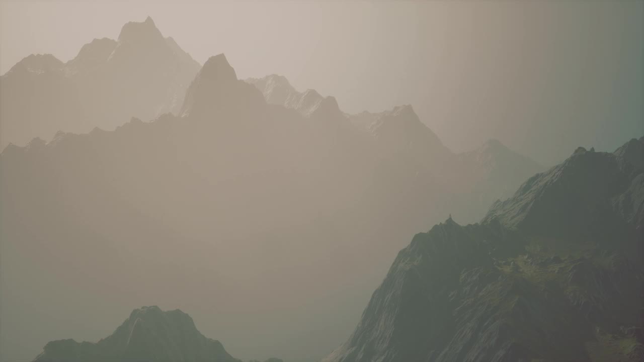 挪威山区的雾视频下载