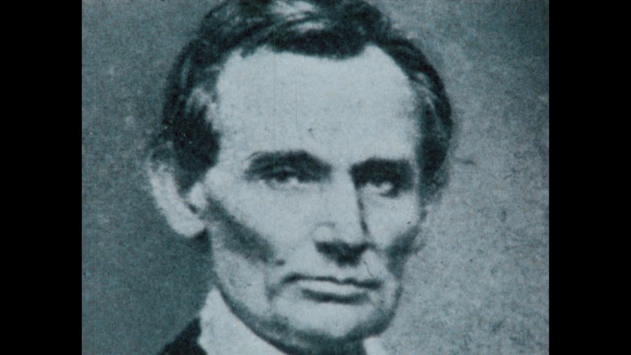 伟大的美国人:亚伯拉罕·林肯(第二版)-第21部分，共39集。随着历史照片的补充，亚伯拉罕·林肯的生活在这个辛酸的故事中展开，他从一个卑微的农场男孩成长为美国第16任总统视频素材