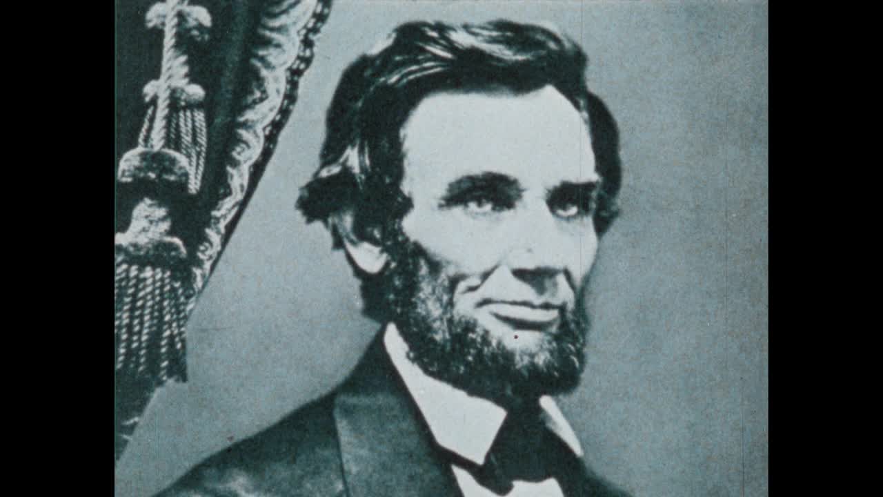 伟大的美国人:亚伯拉罕·林肯(第二版)-第39部分/ 39。随着历史照片的补充，亚伯拉罕·林肯的生活在这个辛酸的故事中展开，他从一个卑微的农场男孩成长为美国第16任总统视频下载