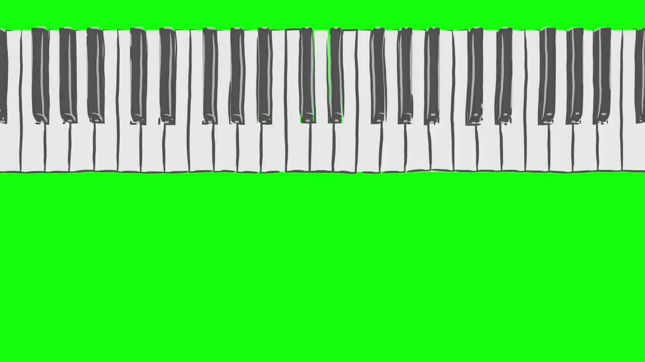 钢琴循环动画风格的模式D视频素材