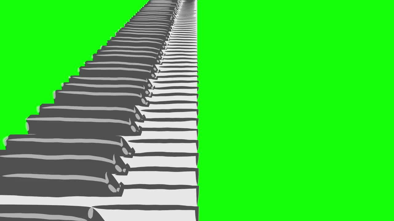 钢琴循环动画风格的模式F视频素材