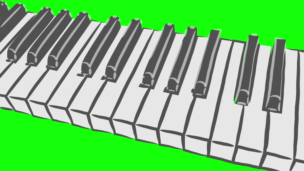 钢琴循环动画风格的模式G视频素材
