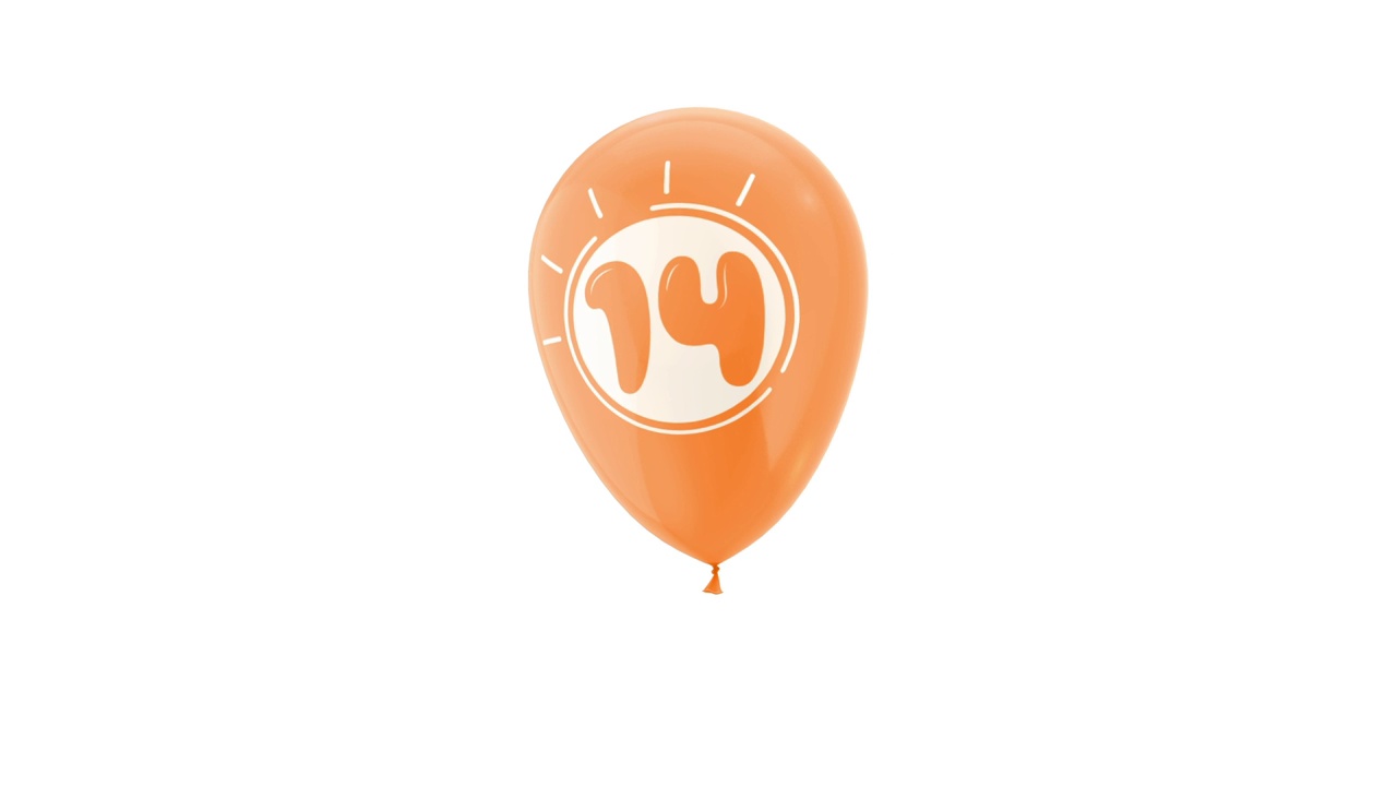 14号氦气球。与阿尔法哑光通道。视频下载