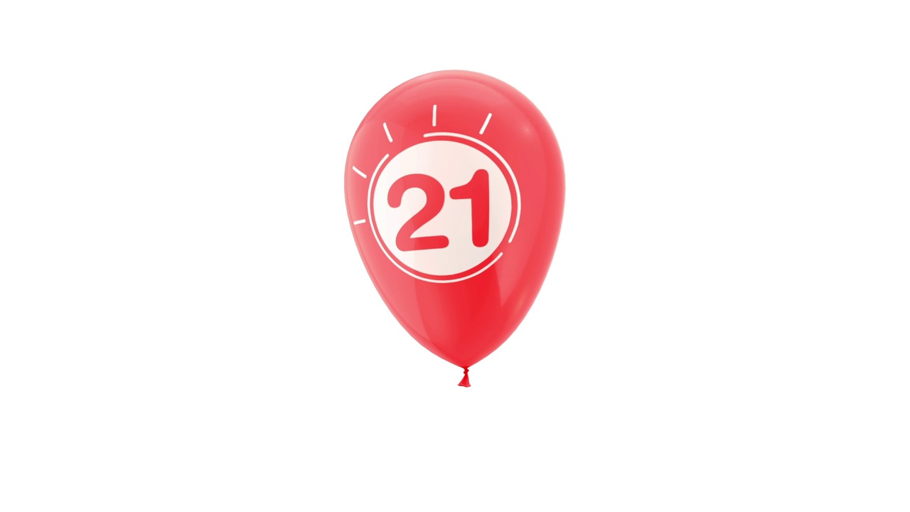 21号氦气球。与阿尔法哑光通道。视频下载